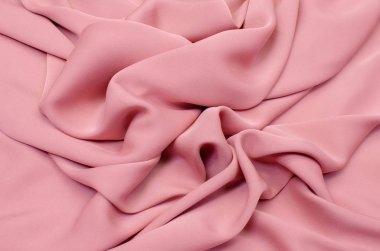 İpek kumaş, krep de Chine pembe