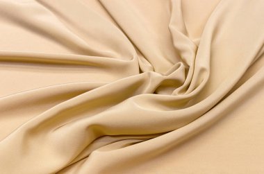 Silk fabric, crepe de chine beig