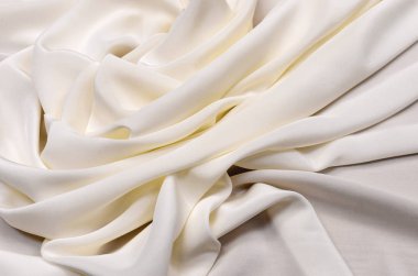 Silk fabric, ivory crepe de chine