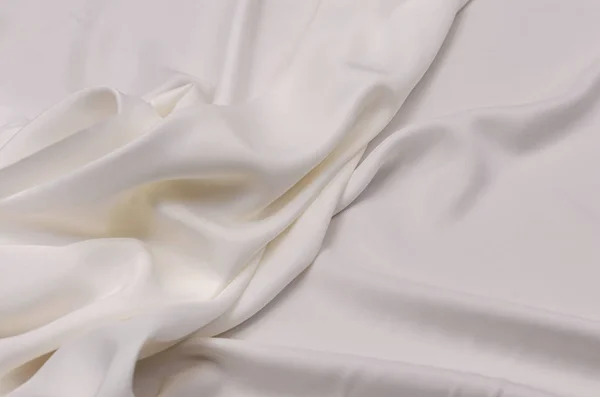 Ivory Crepe Chine Silk Fabric — Stockfoto