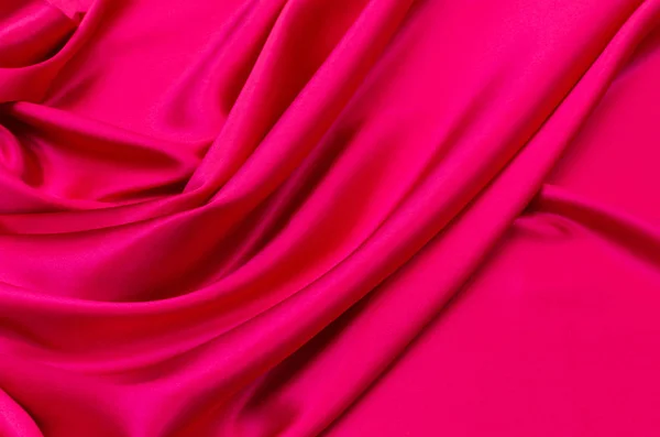 Tissu Soie Satin Rose Foncé — Photo