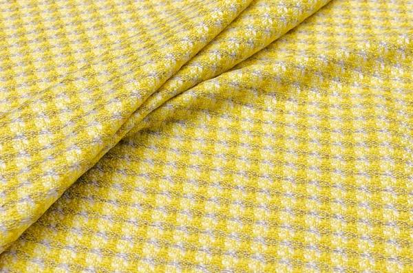 Tecido Tweed Bege Amarelo — Fotografia de Stock