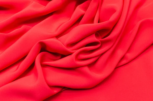 Tela Seda Crepe Chine Color Rojo — Foto de Stock