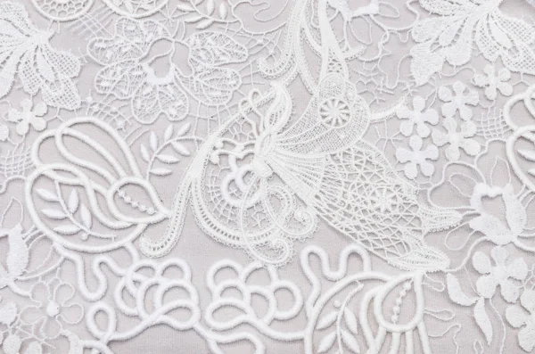 Lace Cloth Macrame Cotton Polyamide Ivory Stock Image