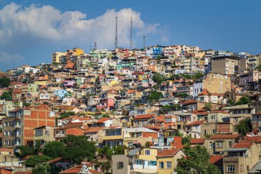 İzmir, Türkiye - 27 Mayıs 2017 : İzmir Şehir panoramik manzarası