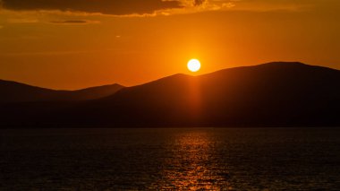 Sigacık'ta muhteşem gün batımı, Seferihisar, Türkiye