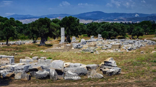 Ruiny starověkého města Teos. Sigacik, Seferihisar, Izmir, Turecko. — Stock fotografie