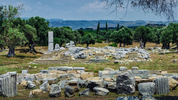 Ruinas de la antigua ciudad de Teos. Sigacik, Seferihisar, Izmir, Turquía . —  Fotos de Stock