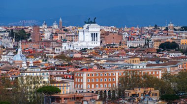 Roma (İtalya) - Janiculum tepe ve terr şehrin görünümü