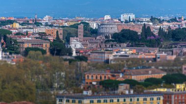 Roma (İtalya) - Janiculum tepe ve terr şehrin görünümü