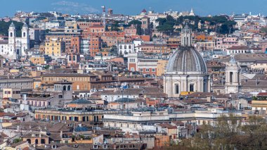 Roma (İtalya) - Janiculum tepe ve terr şehrin görünümü