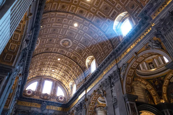 Roma Março 2019 Dentro Basílica São Pedro San Pietro Cidade — Fotografia de Stock