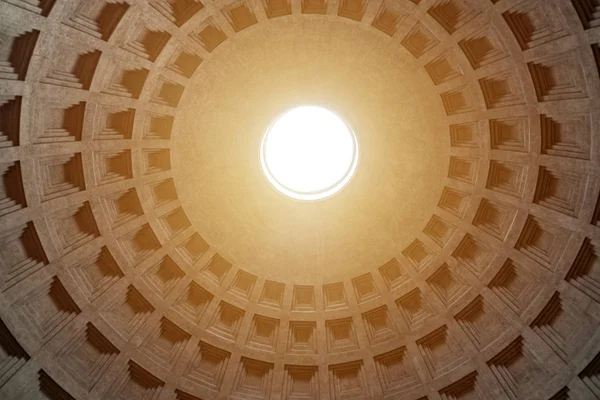 Cúpula Panteão Vista Interior Roma Itália — Fotografia de Stock