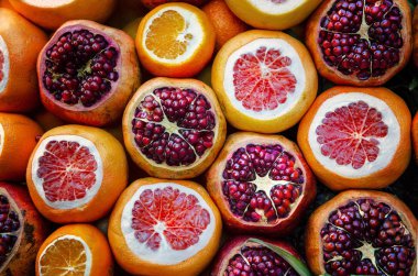 Taze nar ve portakal, Kapalı Çarşı, Istanbul.