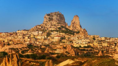 Türkiye Kapadokya Bölgesinde Uçhisar Kalesi