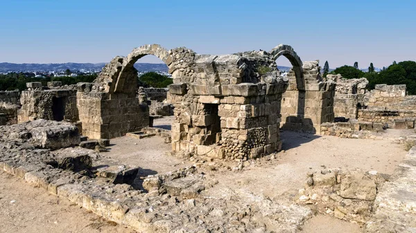Saranda Kolones Fragment Kato Pafos Archeologického Parku Nachází Jihozápadní Kypru — Stock fotografie