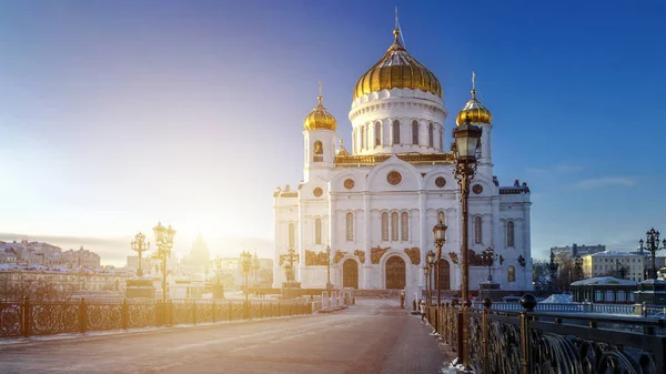 Widok Świątynię Chrystusa Zbawiciela Moskwie Rosja — Zdjęcie stockowe