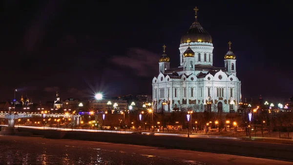 Blick Auf Den Tempel Von Christus Dem Erlöser Moskau Russland — Stockfoto