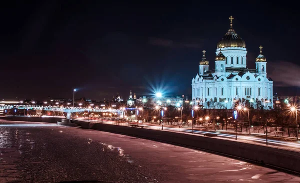 Вид Храм Спасителя Христа Москві Росія — стокове фото