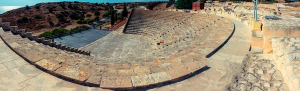 Historyczny Rzymski Teatr Kourion Cyprze Limassol — Zdjęcie stockowe