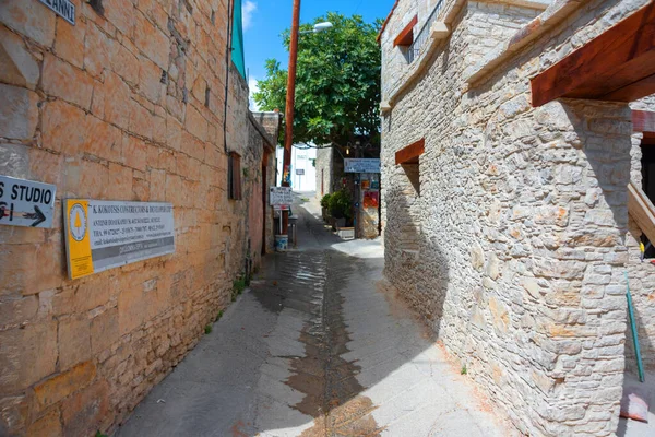 Омодос Кипр Октября 2019 Года Уличная Сцена Традиционной Деревне Омодос — стоковое фото