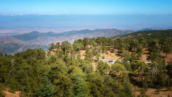 เขา นทางธรรมชาต Troodos ไซปร มมองจากจ — ภาพถ่ายสต็อก