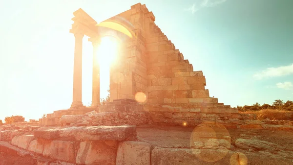 Kıbrıs Limasol Kenti Yakınlarındaki Antik Apollo Hylates Tapınağı Tapınağının Kalıntıları — Stok fotoğraf