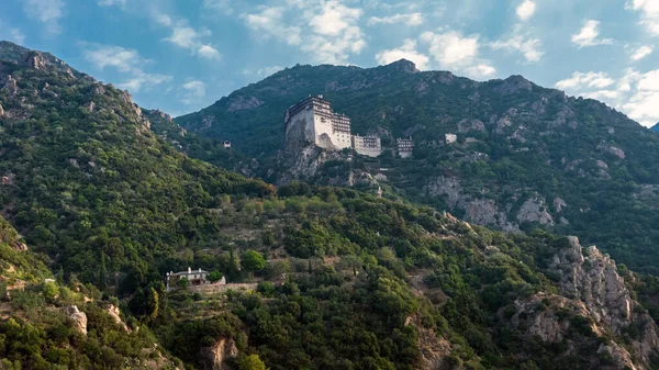 Athos, Chalkidiki, Yunanistan 'daki Simonopetra (Simonos Petra) Manastırı