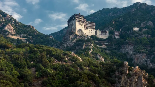 Athos, Chalkidiki, Yunanistan 'daki Simonopetra (Simonos Petra) Manastırı