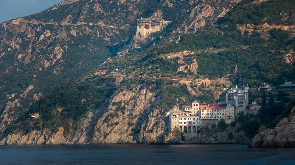 Monastère Saint Grégoire Gregorios Dans Montagne Sainte Athos Grèce — Photo