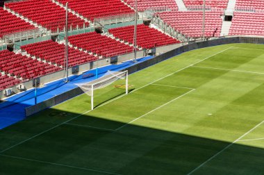 BARCELONA, SPAIN - CIRCA AUGust 2011: FC Barcelona 'nın resmi oyun alanı olan Nou Kampı Stadyumu