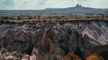 Kapadokya - Goreme Açık Hava Müzesi, yukarıdan görüş. Türkiye