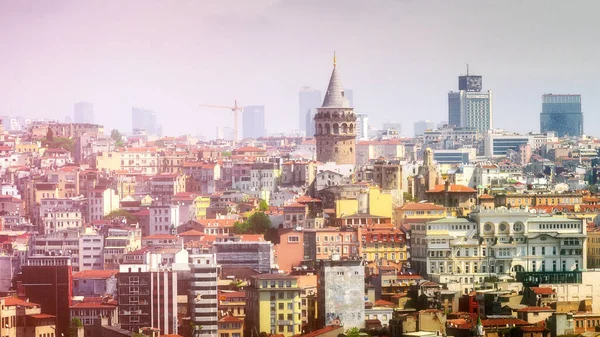 Cidade Istambul Turquia Com Torre Galata Marco Cidade Século Xiv — Fotografia de Stock