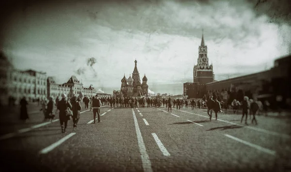 Roter Platz Moskau Russland Vintage Stil Der Rote Platz Bleibt — Stockfoto