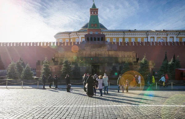 Moscow Russia November 2017 Mausoleum Lenin Body Red Square Wall — Stock Photo, Image