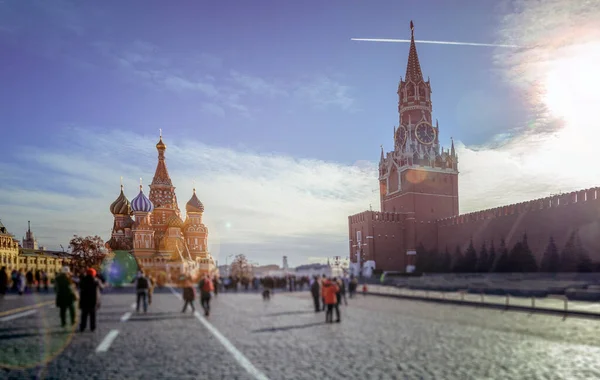 Menschen Auf Dem Roten Platz Moskau Russland Der Rote Platz — Stockfoto