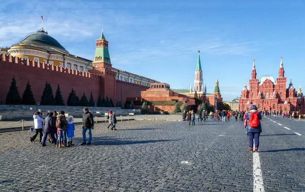 Moscow Rusland November 2017 Het Mausoleum Met Lenins Lichaam Het — Stockfoto