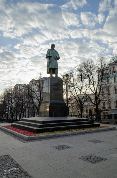 Moscow Russia November 2014 Memorial Gogol Gologevsky Boulevard Moscow Russia — Stock Photo, Image