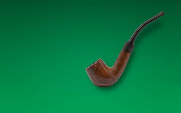 Brown Color Tobacco Smoking Pipe Isolated White Background — Stock Photo, Image