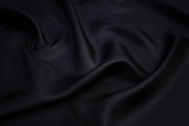 Arkaplan için siyah kumaş ipeği dokusu