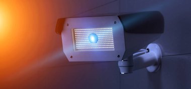 sokak güvenlik cctv kamera, 3d render