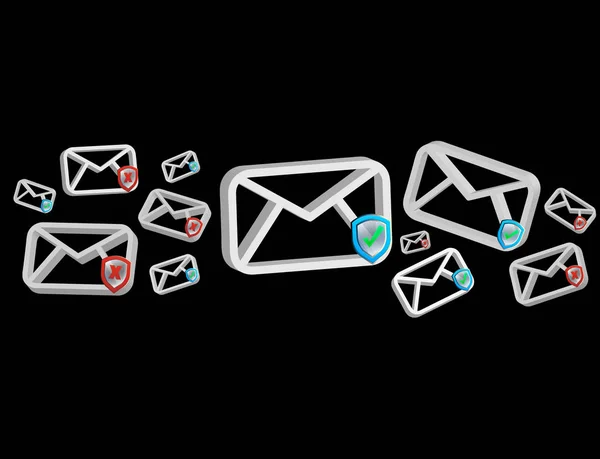 Mensagem Mail Spam Exibida Uma Interface Futurista Conceito Mensagem Internet — Fotografia de Stock