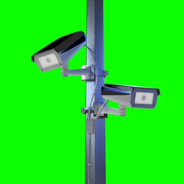 Street Security Cctv Camera Rendering — Stock Photo, Image