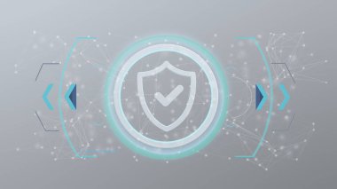 teknoloji güvenlik simgesi, 3d render