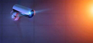 sokak güvenlik cctv kamera, 3d render