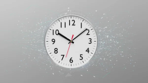 Bir Saat Timer Görünümü Açık Renkli Render — Stok fotoğraf
