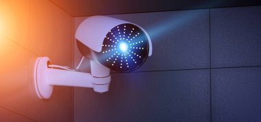 Güvenlik Cctv kamera sistemi görünümünü 