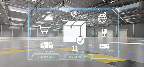 Syn Logistik Leverans Tjänstprogrammet Lagret Bakgrund — Stockfoto