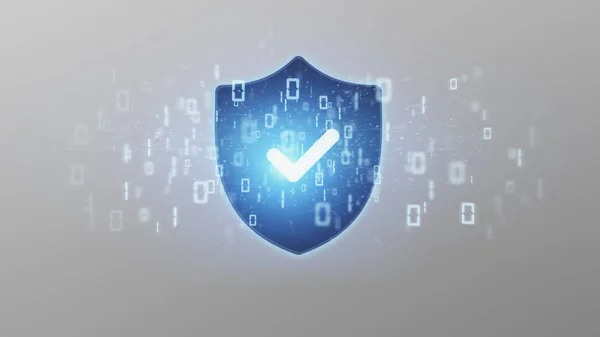 Ansicht Eines Shield Web Security Konzepts Auf Einem Hintergrund Rendering — Stockfoto