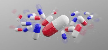 Tıbbi ilaç izole bir arka plan üzerinde render 3D Görünüm